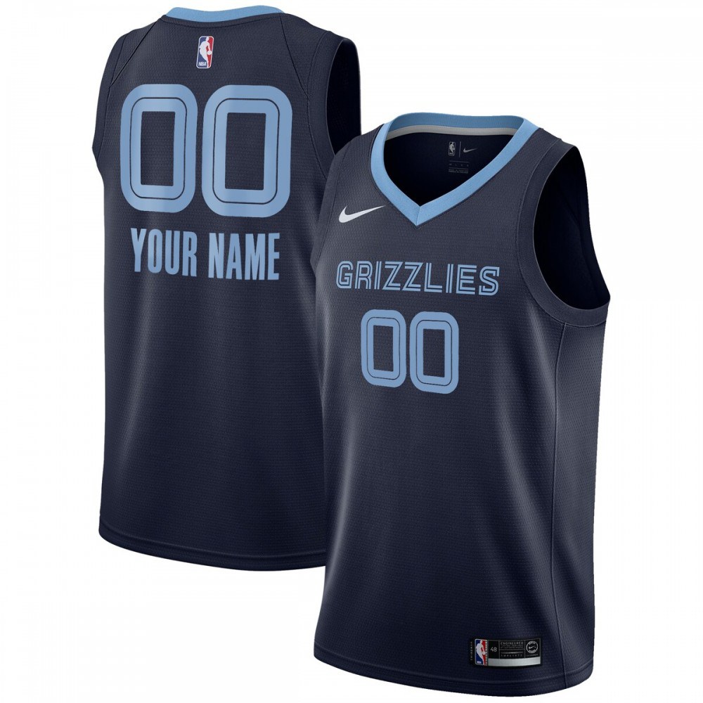 Memphis Grizzlies 2020/21 Swingman Custom Jersey - Icon Edition - Navy-Pro Kit Vault | Brand New 26/27 Sports Jerseys
